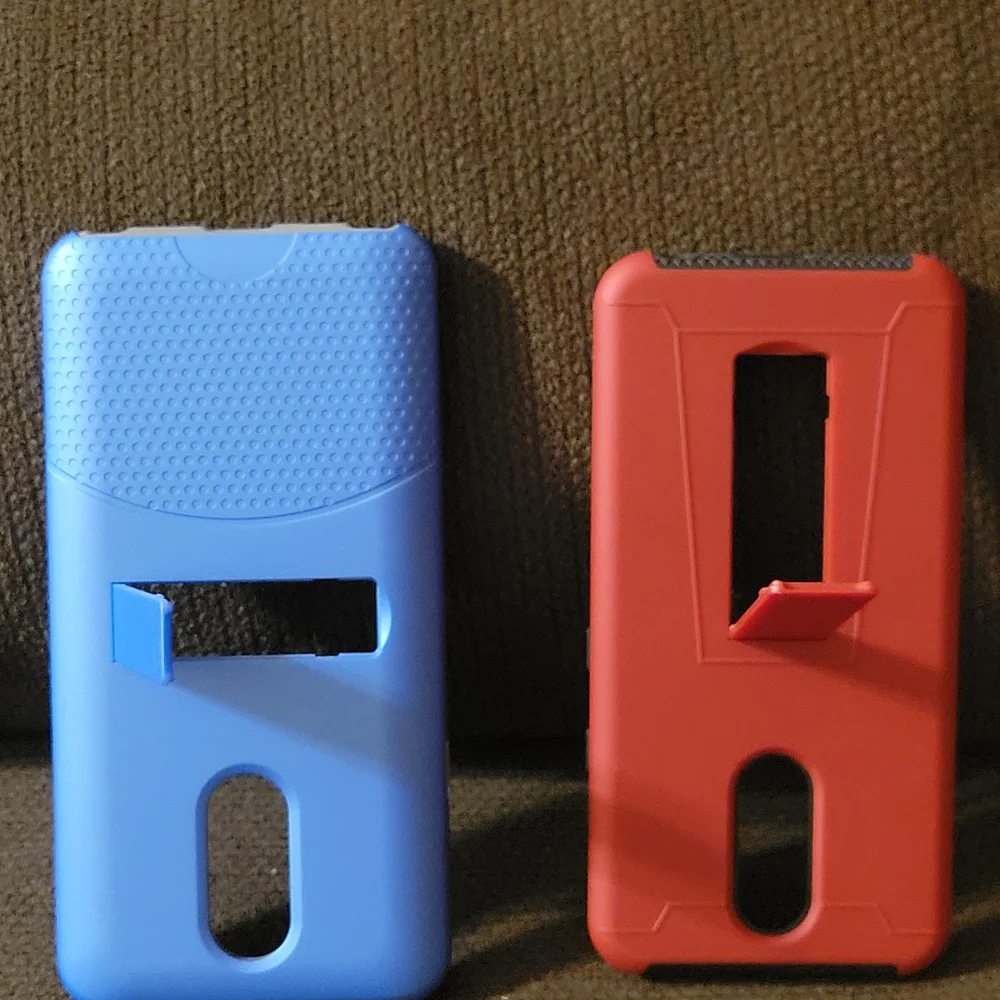 (2) LG Red Dual-Layer Cell Phone Case Metro By T Mobile